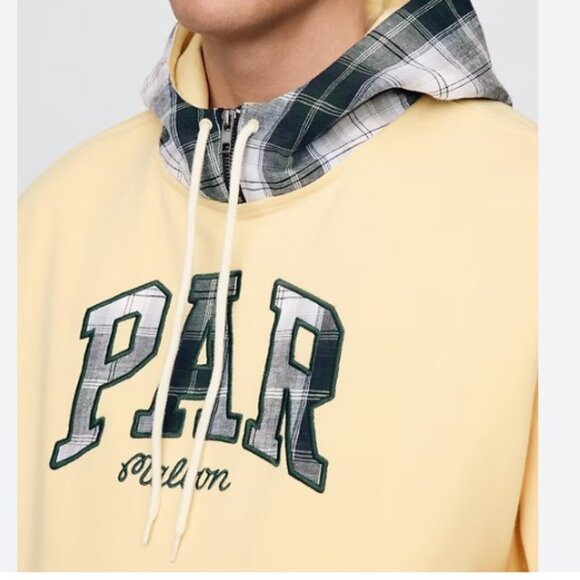 Gap × Malbon Adult Heavyweight French Terry Logo Hoodie Maize Yellow S - Picture 3 of 9